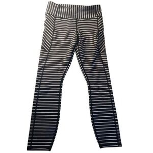 Athleta Womens Contender Tight S Stripe Powerlift Leggings Athleisure Yoga Pants